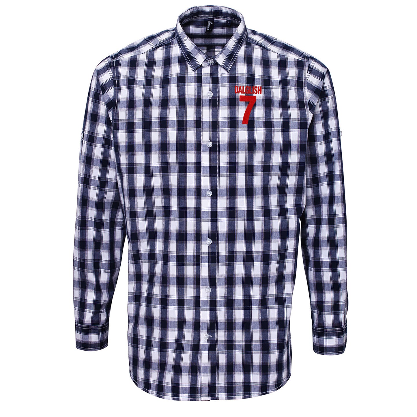 Kenny Dalglish Liverpool Football Check Long Sleeve Shirt