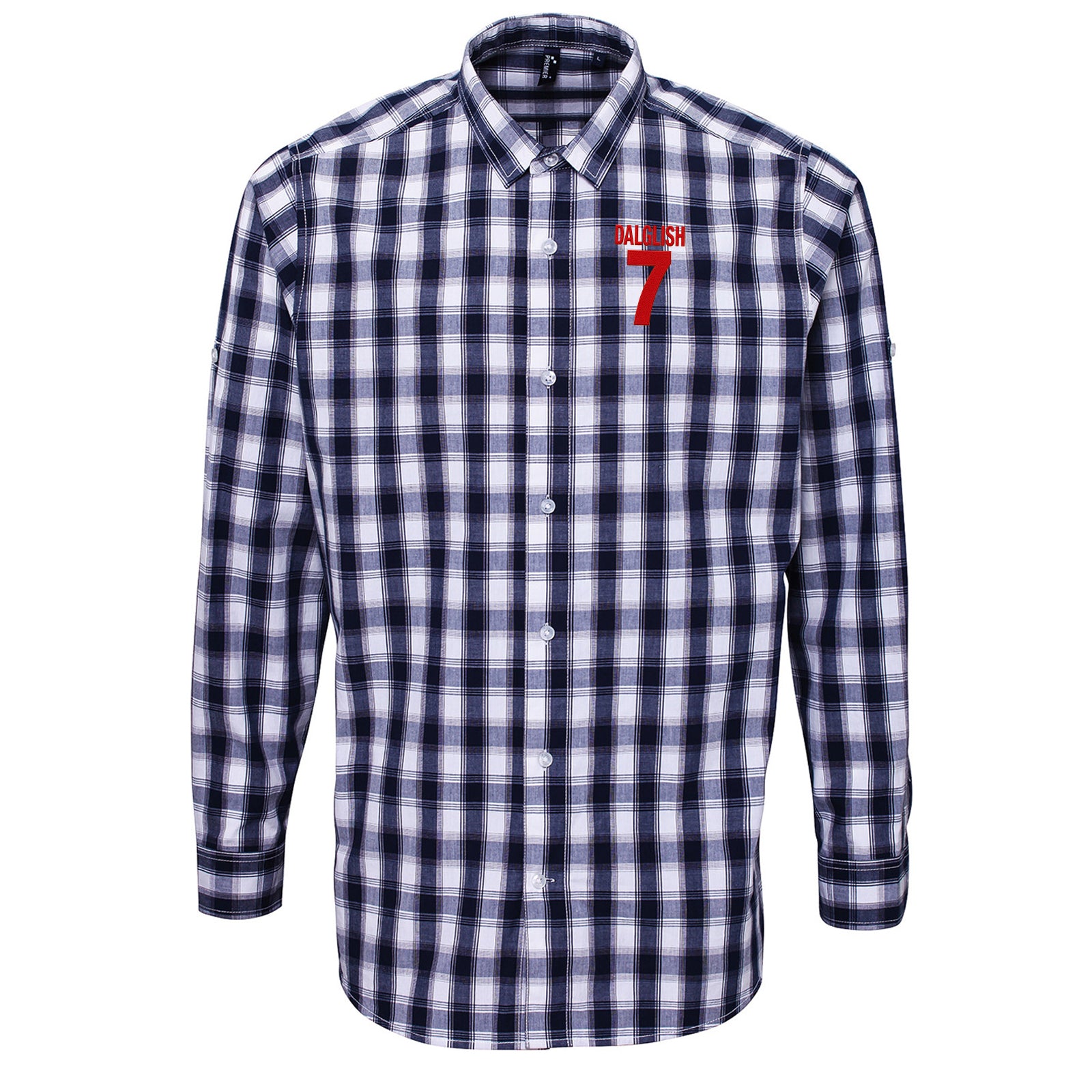Kenny Dalglish Liverpool Football Check Long Sleeve Shirt