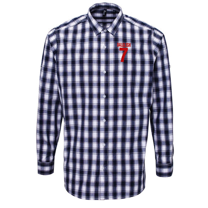 Kenny Dalglish Liverpool Football Check Long Sleeve Shirt