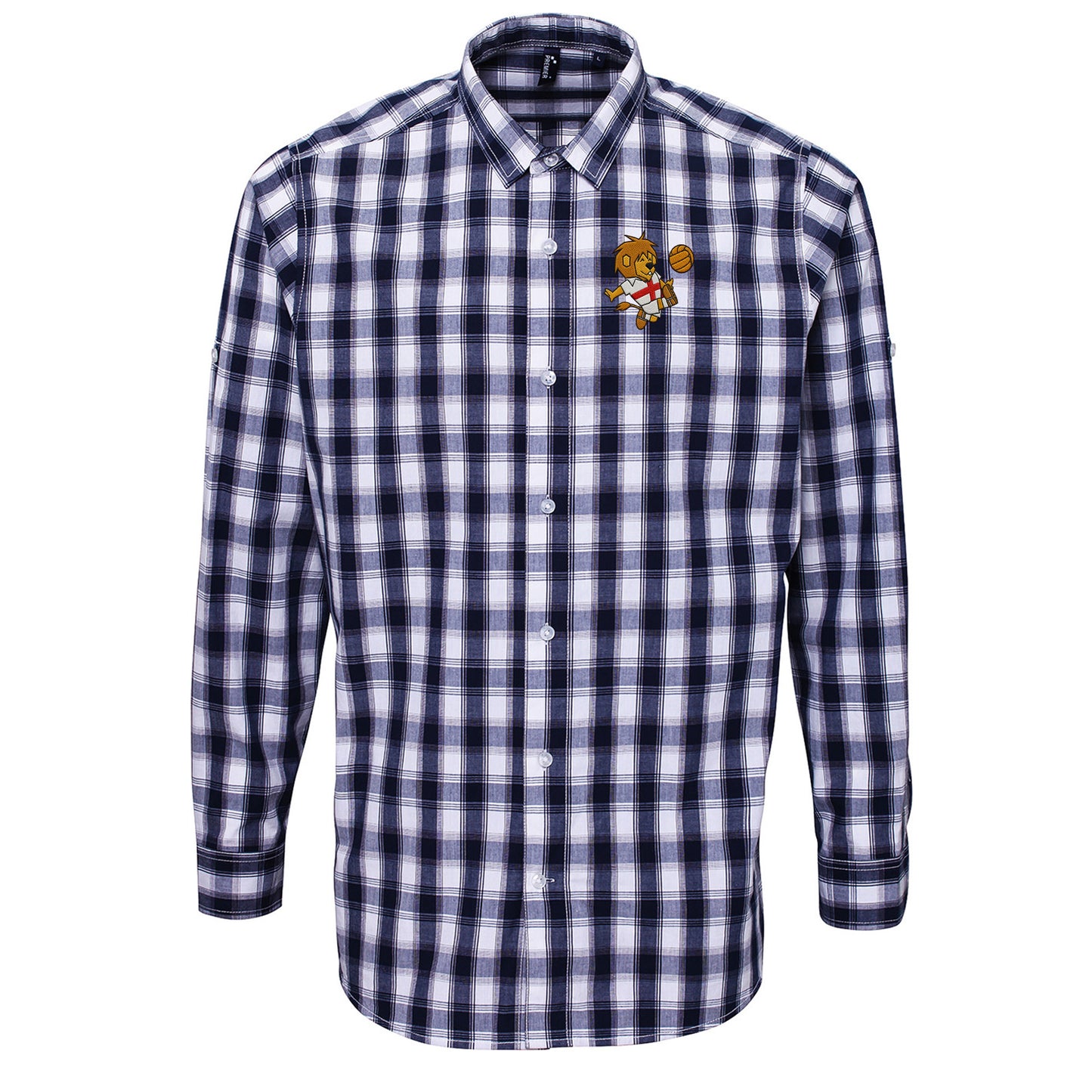 England World Cup Willie 1966 Check Long Sleeve Shirt 