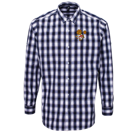 England World Cup Willie 1966 Check Long Sleeve Shirt 