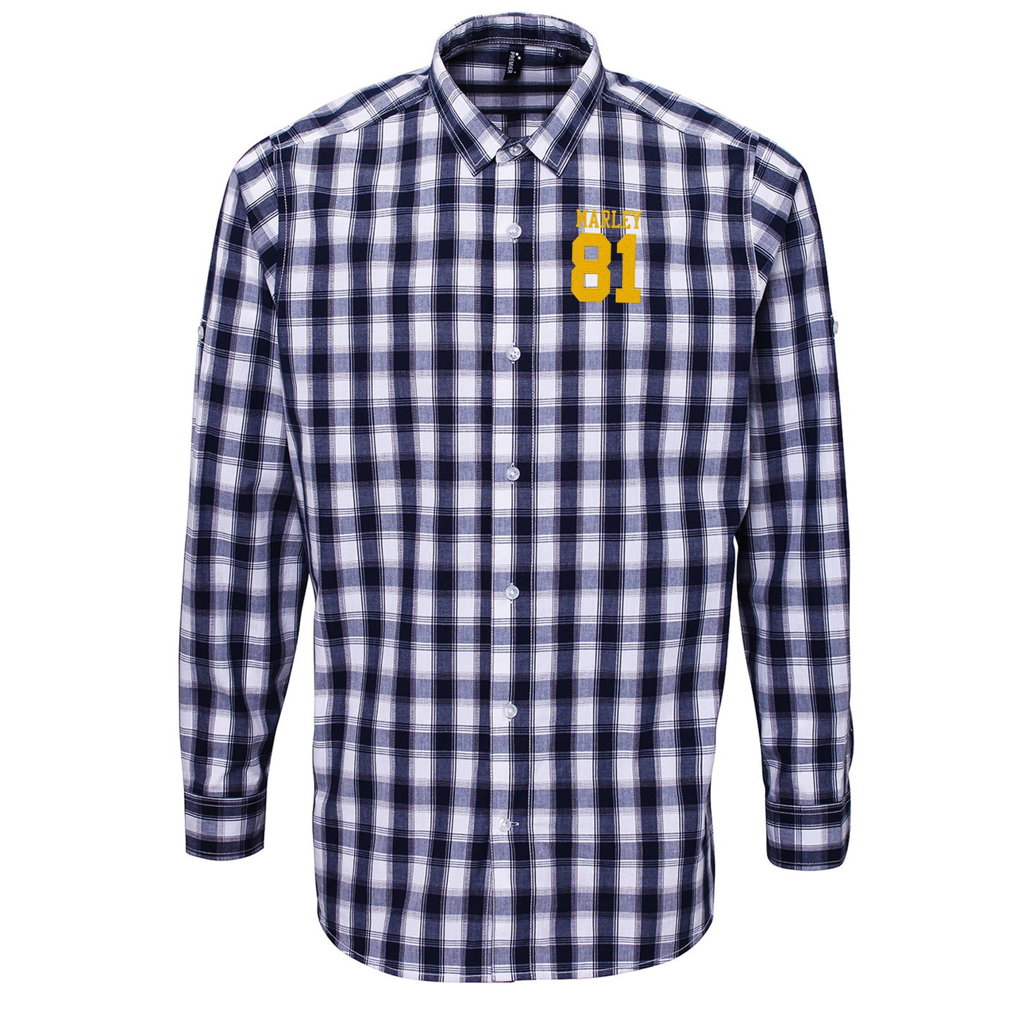 Bob Marley Football Check Long Sleeve Shirt