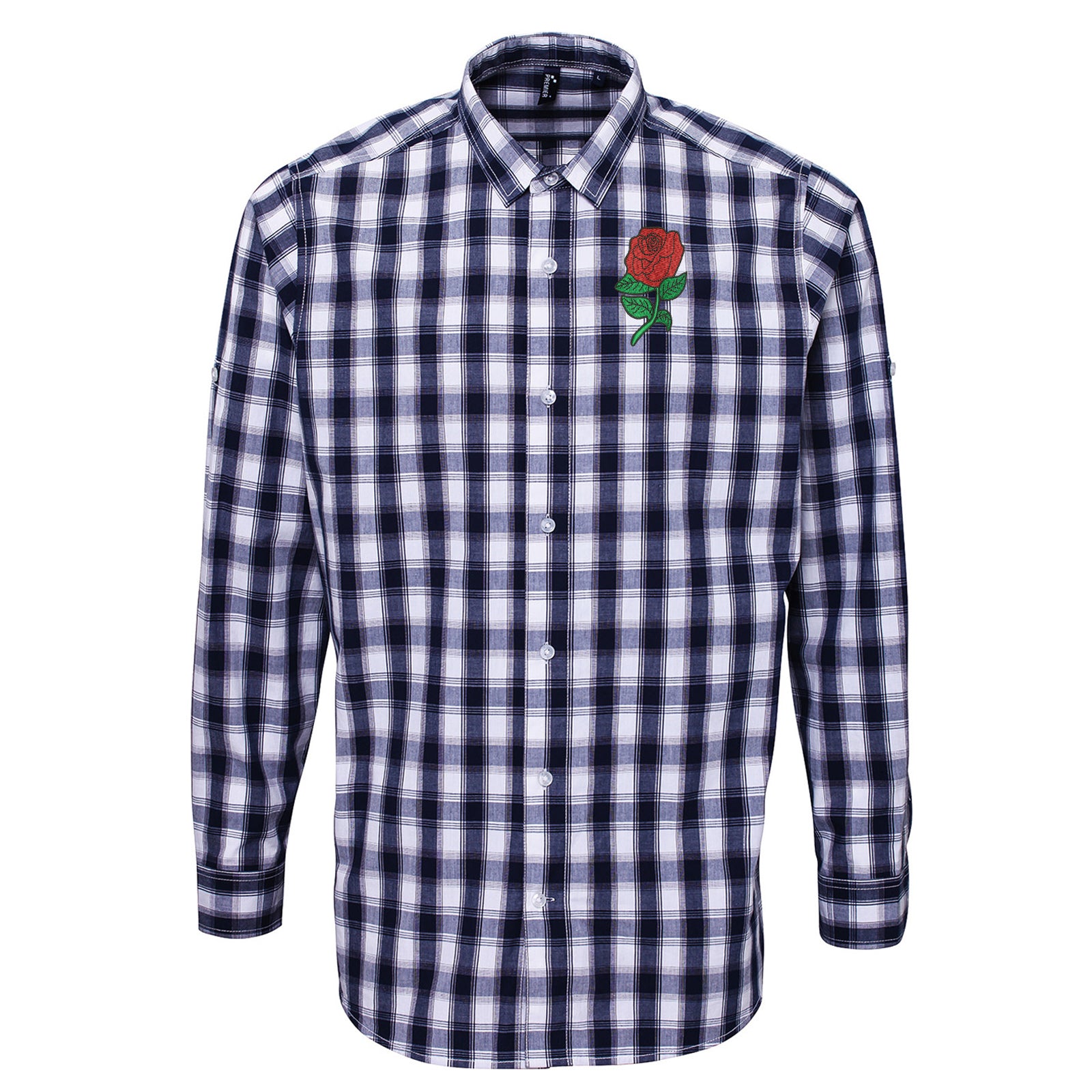 Retro England Rugby Check Long Sleeve Shirt