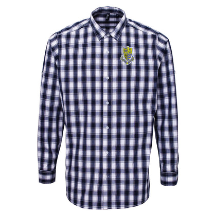Retro Southend 1982 Embroidered Long Sleeve Mulligan Check Shirt
