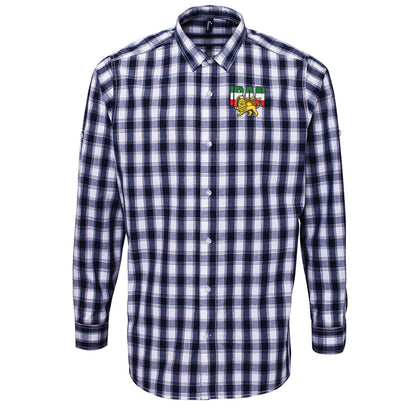 Iran Flag Check Long Sleeve Shirt