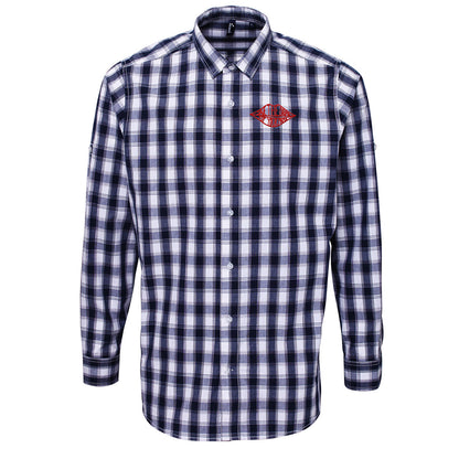 Save The Drama for Your Mama Friends Check Long Sleeve Shirt 