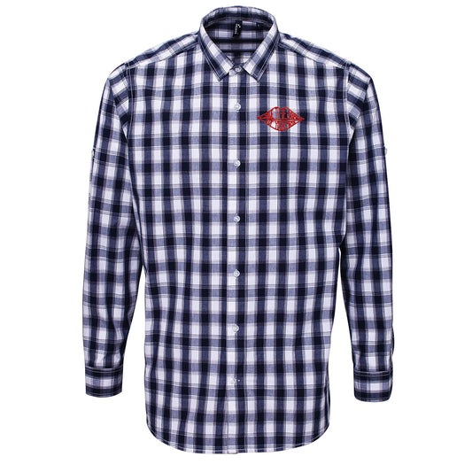 Save The Drama for Your Mama Friends Check Long Sleeve Shirt 