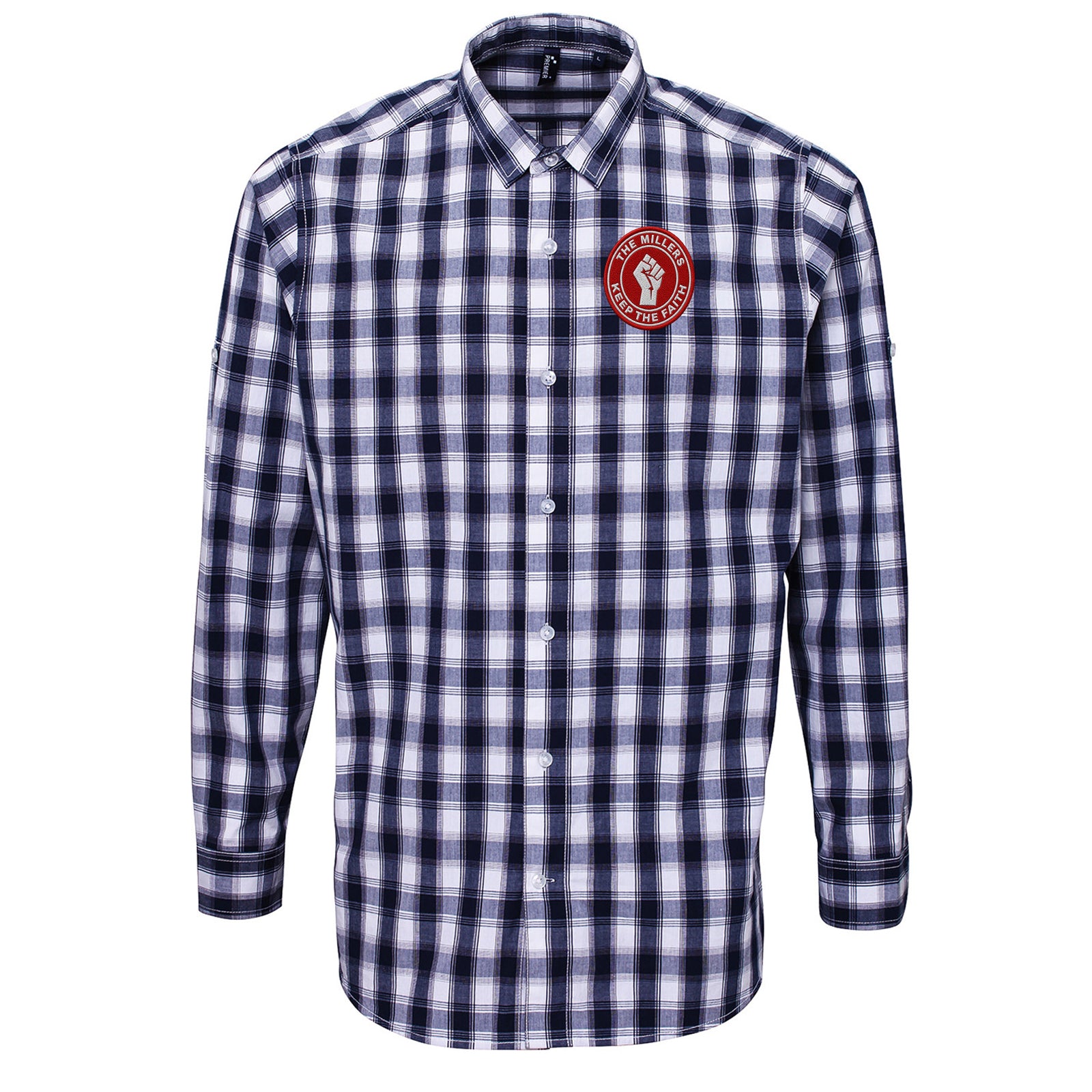 Rotherham United The Millers Football Fans Check Long Sleeve Shirt