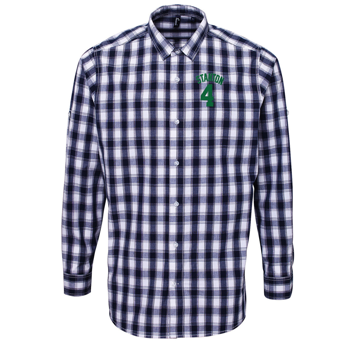 Pat Stanton Hibernian Football Check Long Sleeve Shirt