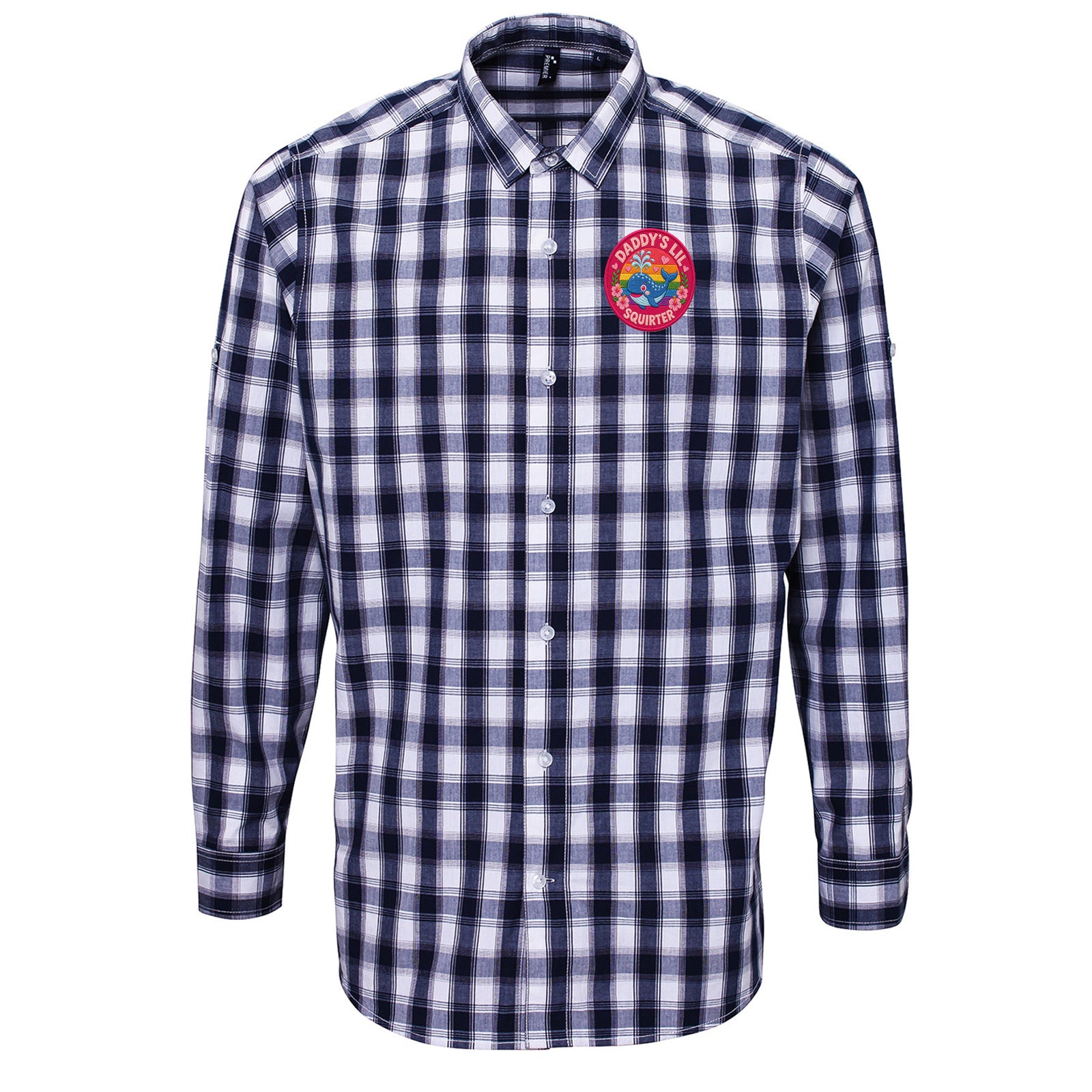 Daddy’s Lil Squirter Check Long Sleeve Shirt