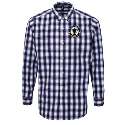 Retro Notts Anglo-Italian Cup Check Long Sleeve Shirt