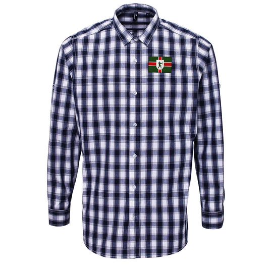 Flag of Nottinghamshire Check Long Sleeve Shirt 