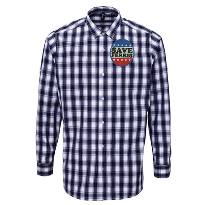 Save Ferris Punk Rock Check Long Sleeve Shirt