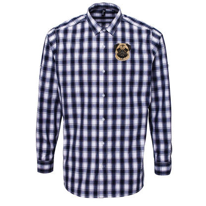 Pug Dog Face Check Long Sleeve Shirt