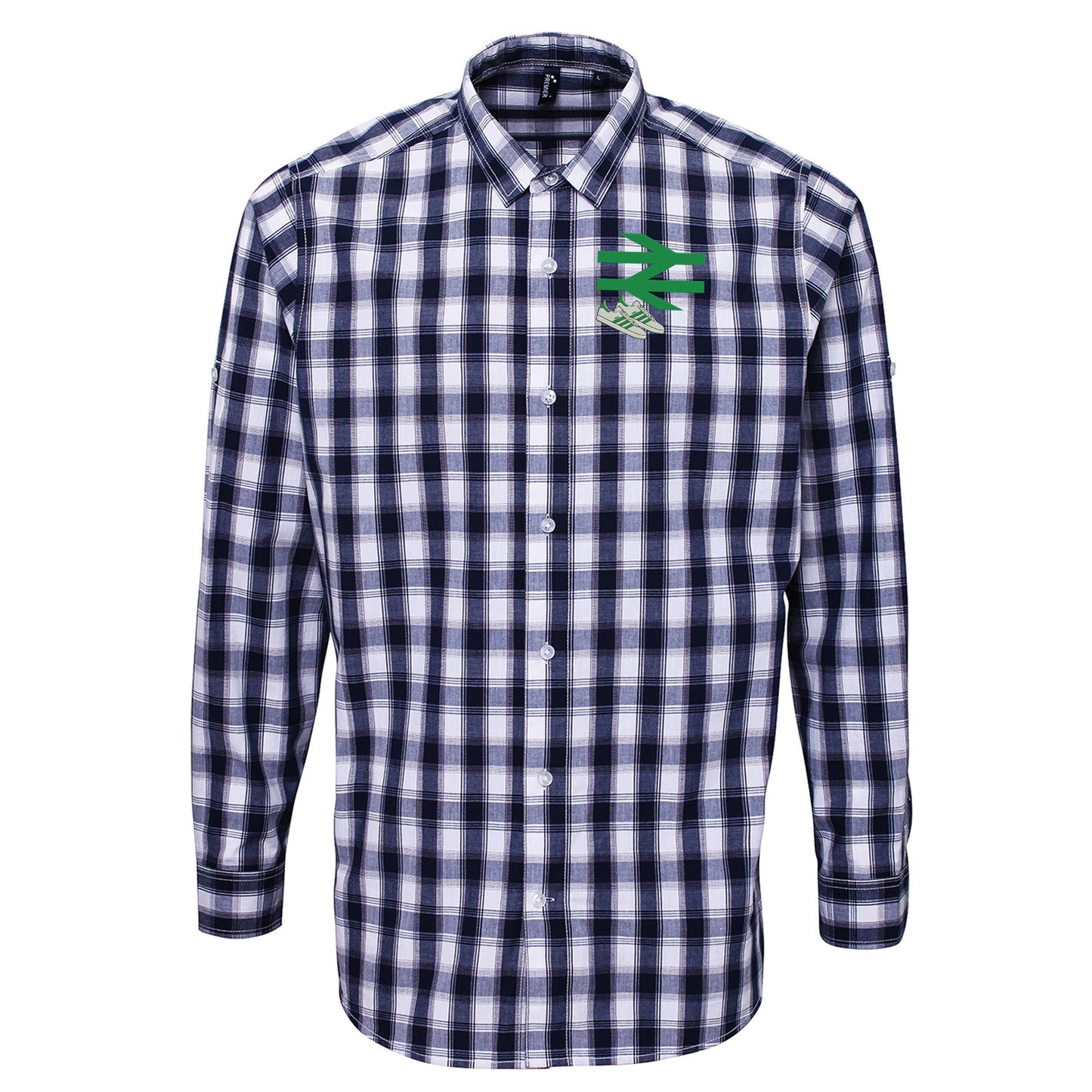 Celtic Fans Embroidered Long Sleeve Mulligan Check Shirt