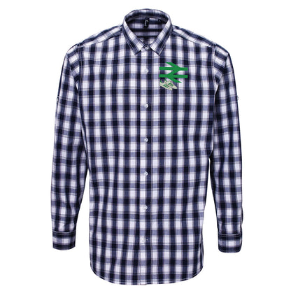 Celtic Fans Embroidered Long Sleeve Mulligan Check Shirt