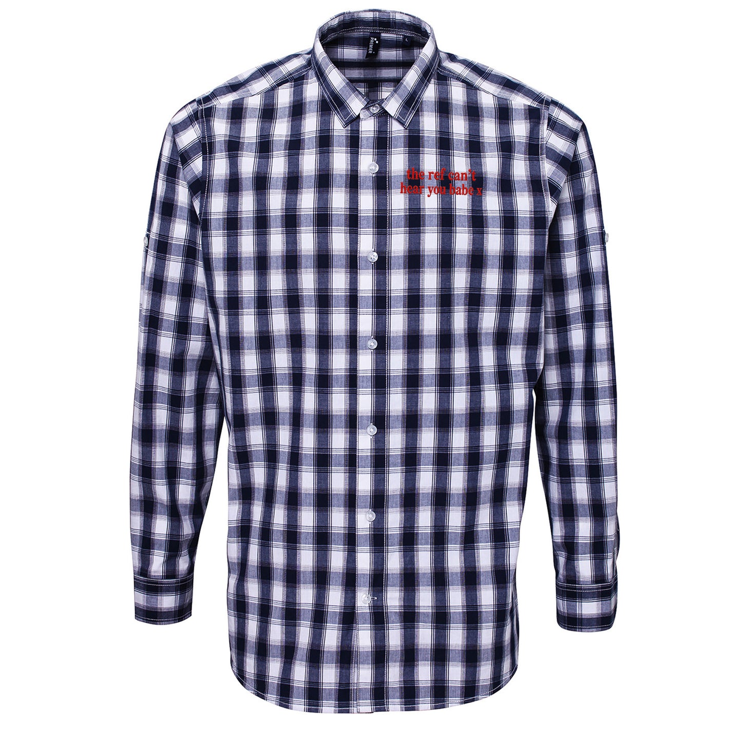 The Ref Can't Hear You Babe x Check Long Sleeve Shirt 