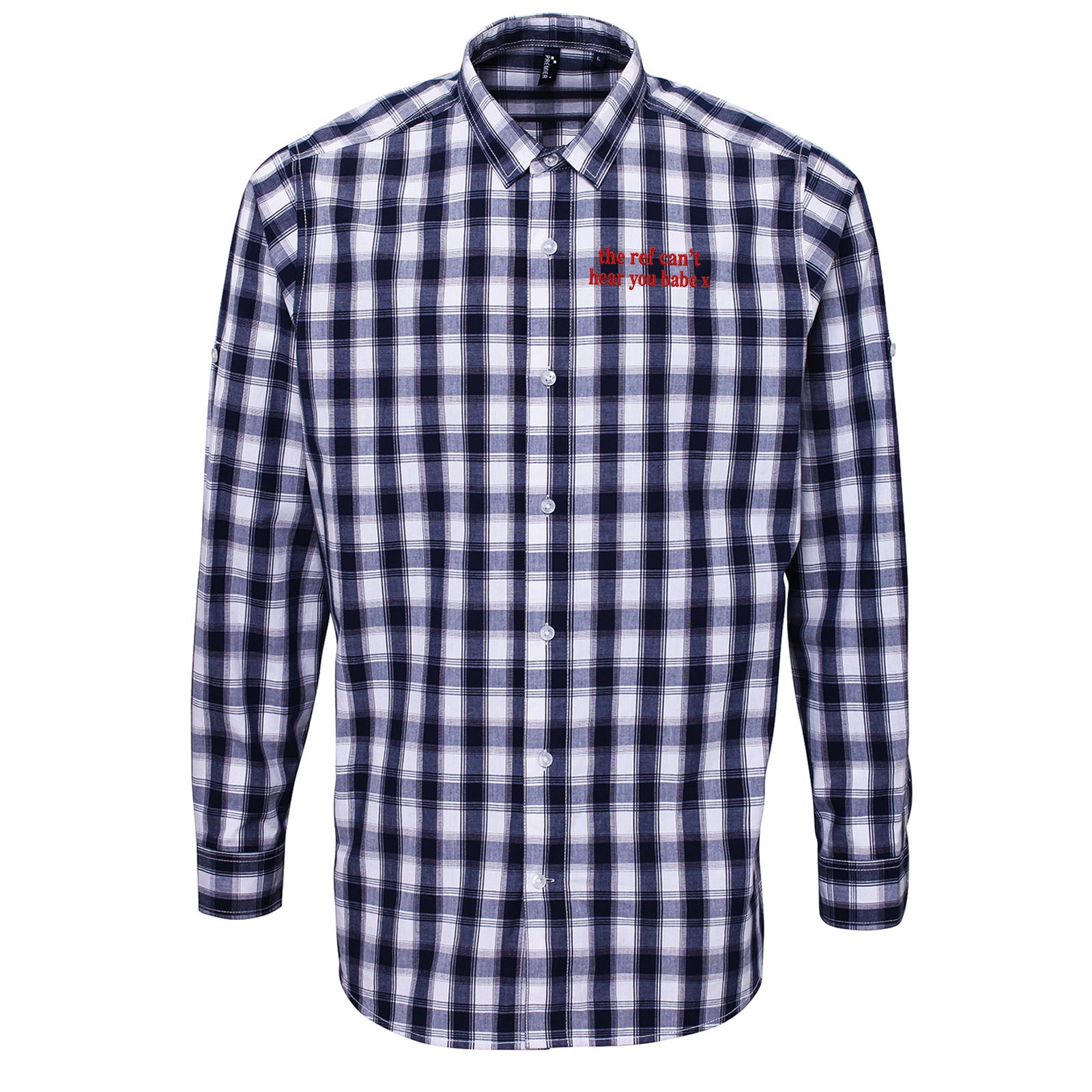 The Ref Can't Hear You Babe x Check Long Sleeve Shirt 