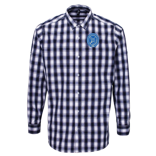 Retro Portsmouth Football Check Long Sleeve Shirt