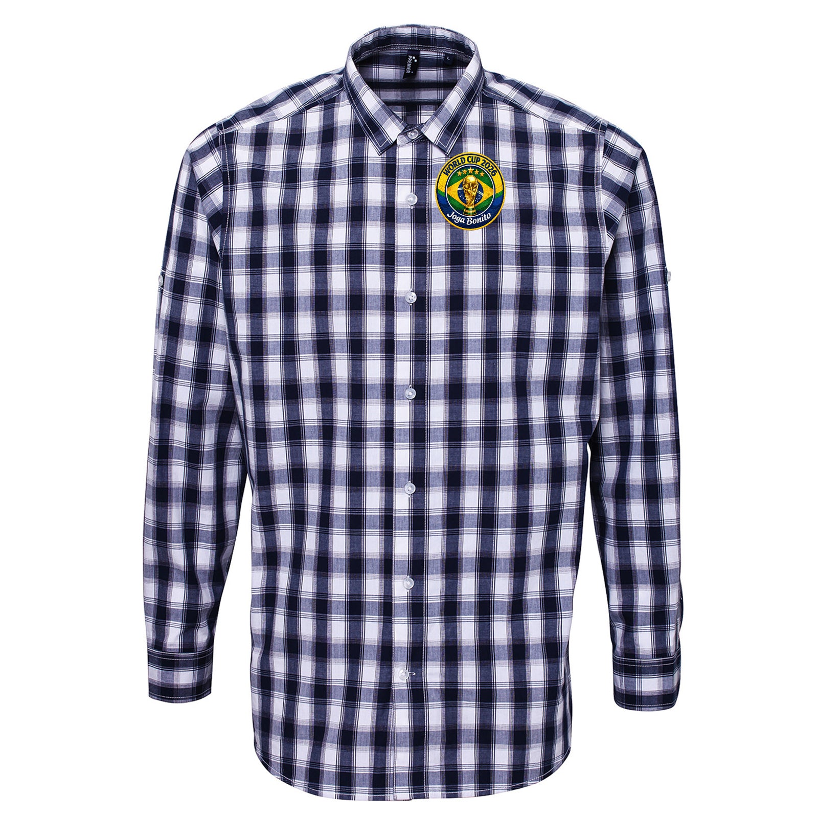 Brazil WC 2026 Football Check Long Sleeve Shirt