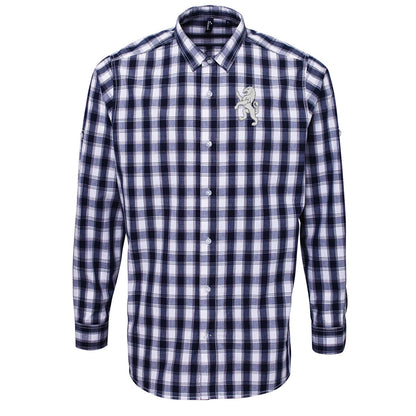 Retro Scotland 1872 Football Check Long Sleeve Shirt