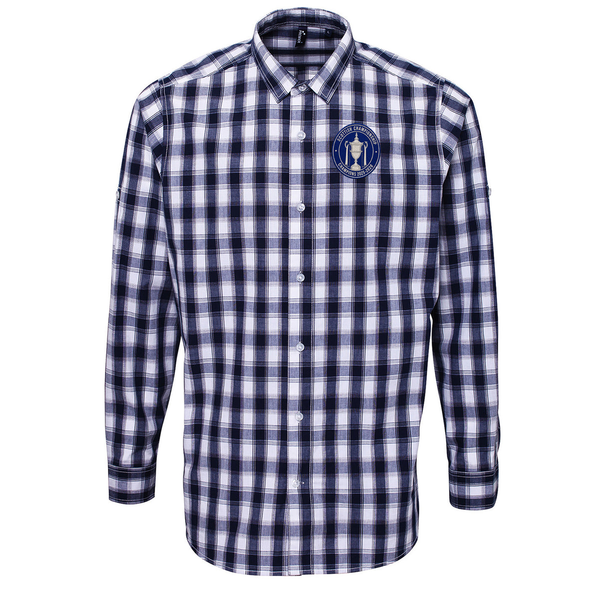 St Johnstone Scottish Champions 2025-2026 Check Long Sleeve Shirt 