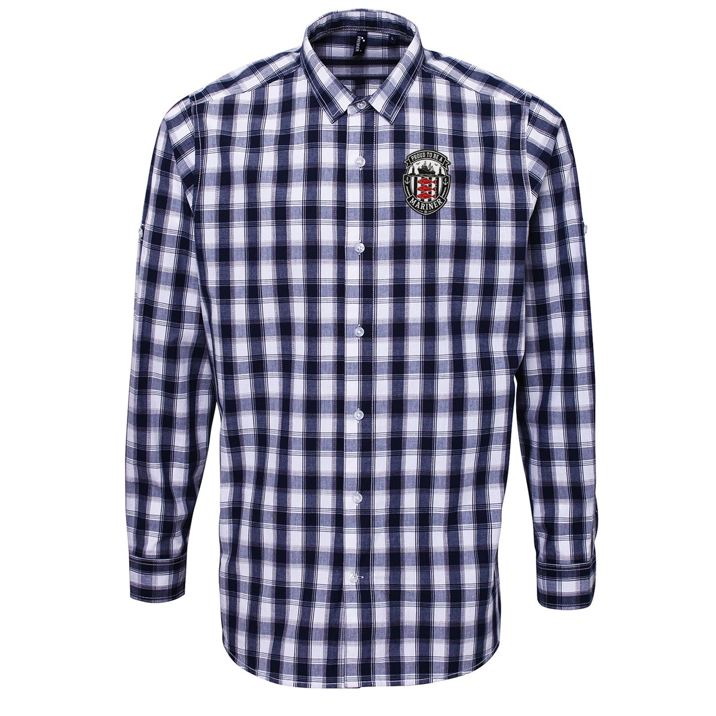 Proud to Be a Mariner Check Long Sleeve Shirt