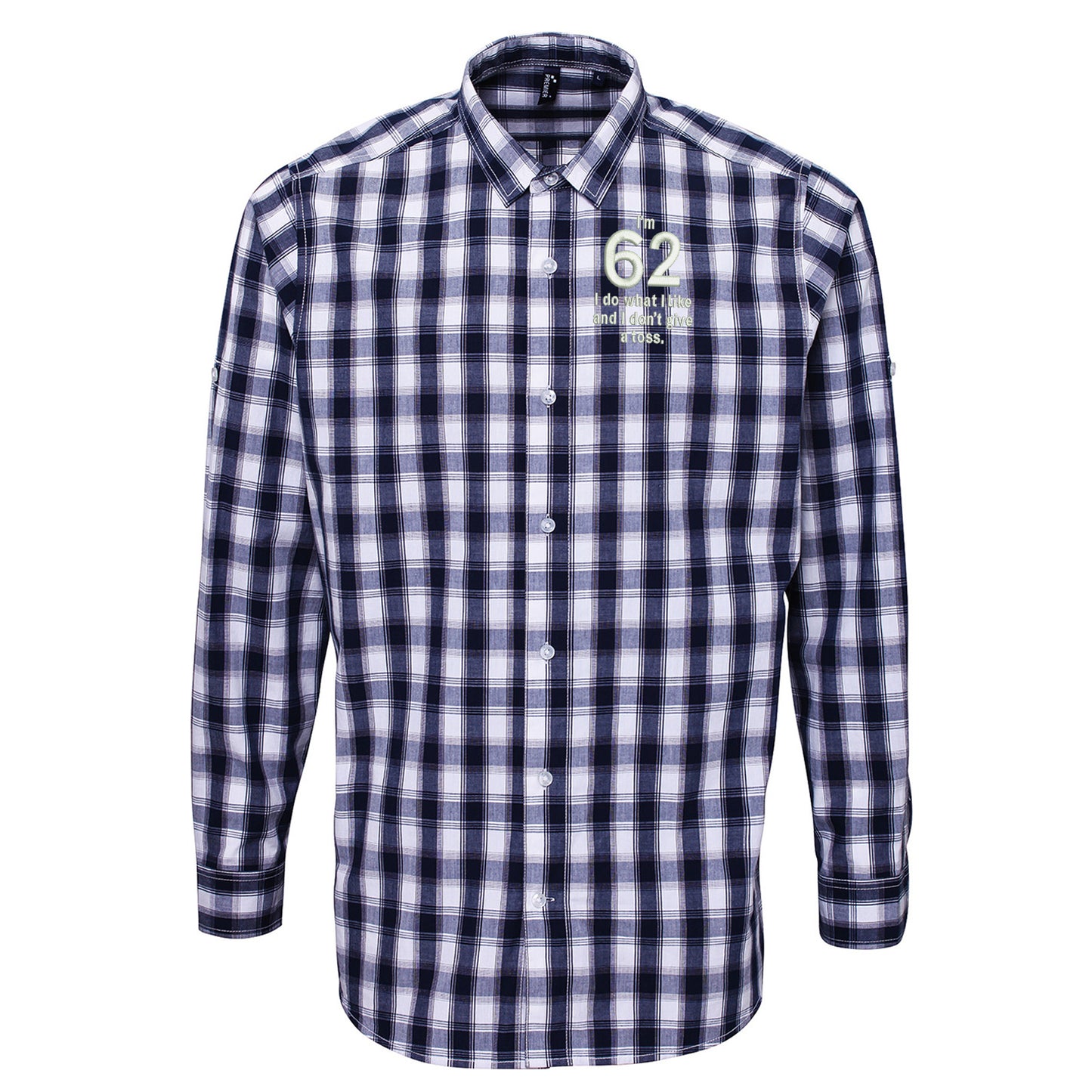 62nd Birthday Check Long Sleeve Shirt
