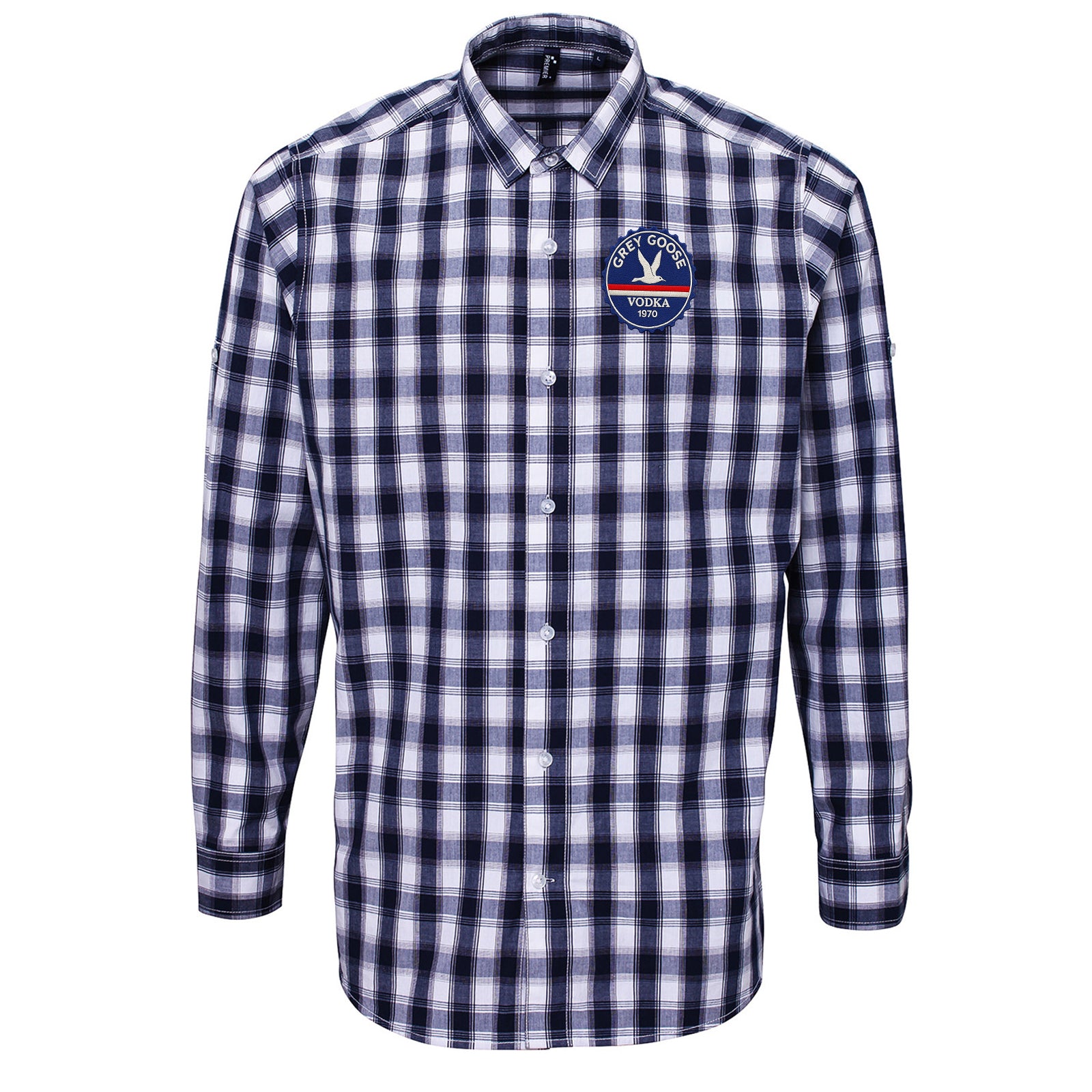 Grey Goose Vodka Check Long Sleeve Shirt 