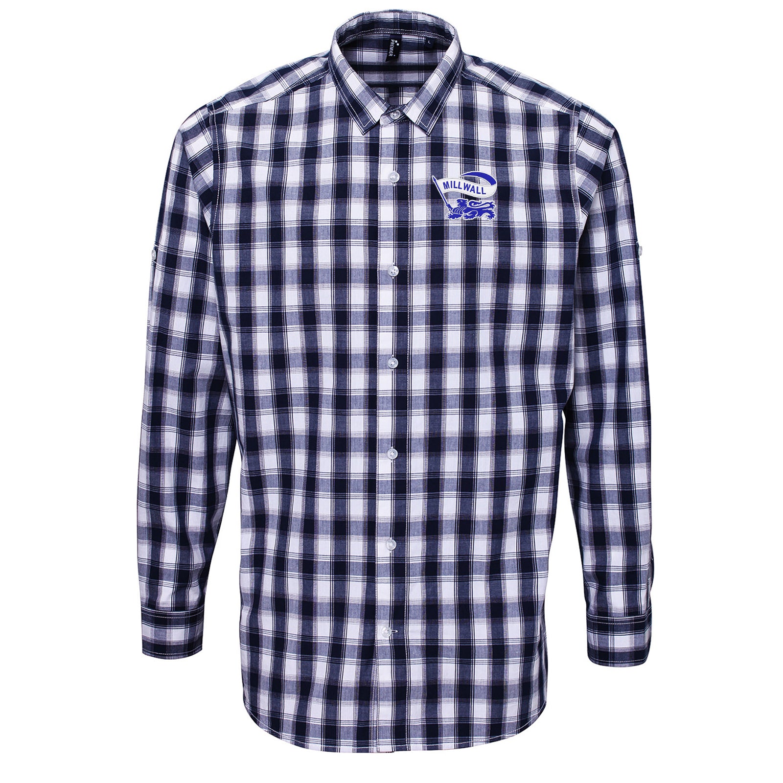 Classic Millwall Football Check Long Sleeve Shirt 
