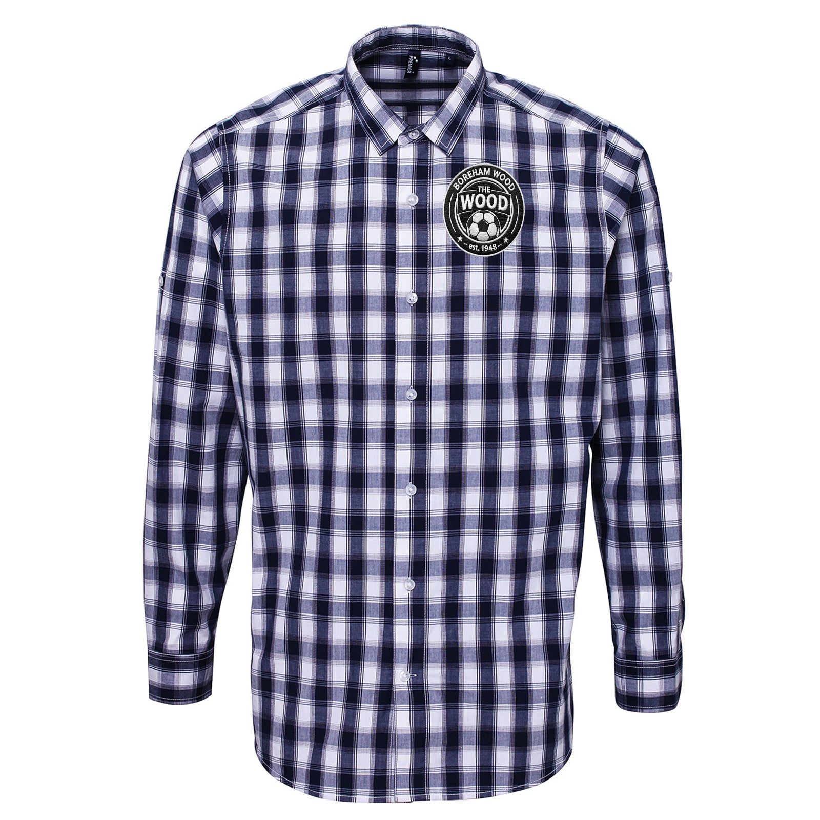 Boreham Wood Football Check Long Sleeve Shirt 