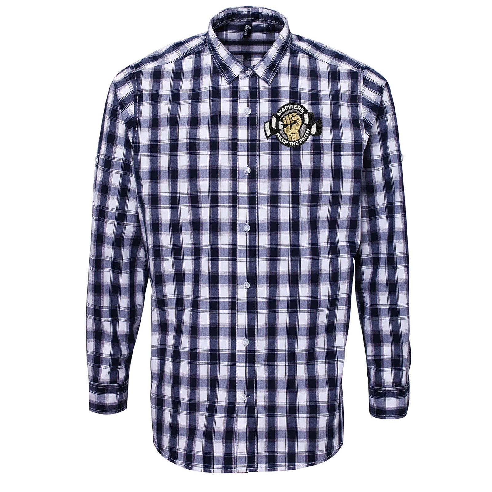 Grimsby Town Football Check Long Sleeve Shirt