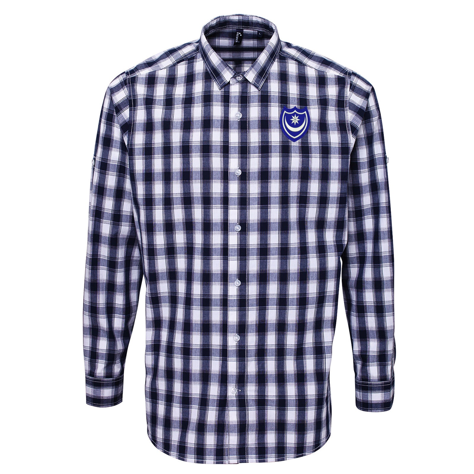 Portsmouth 1967 Embroidered Long Sleeve Check Shirt