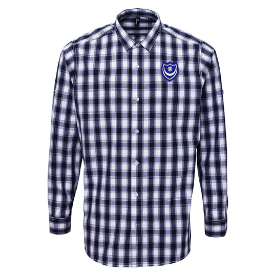 Portsmouth 1967 Embroidered Long Sleeve Check Shirt