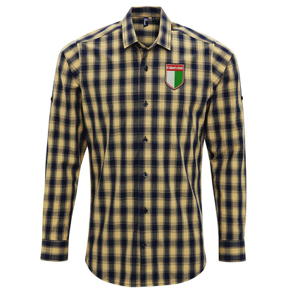 Retro St Sidwells United Long Sleeve Mulligan Check Shirt