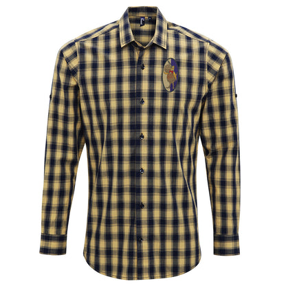 Retro West Brom 1933 Embroidered Long Sleeve Mulligan Check Shirt