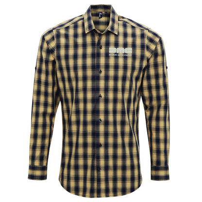DeLorean Motor Company Embroidered Long Sleeve Mulligan Check Shirt