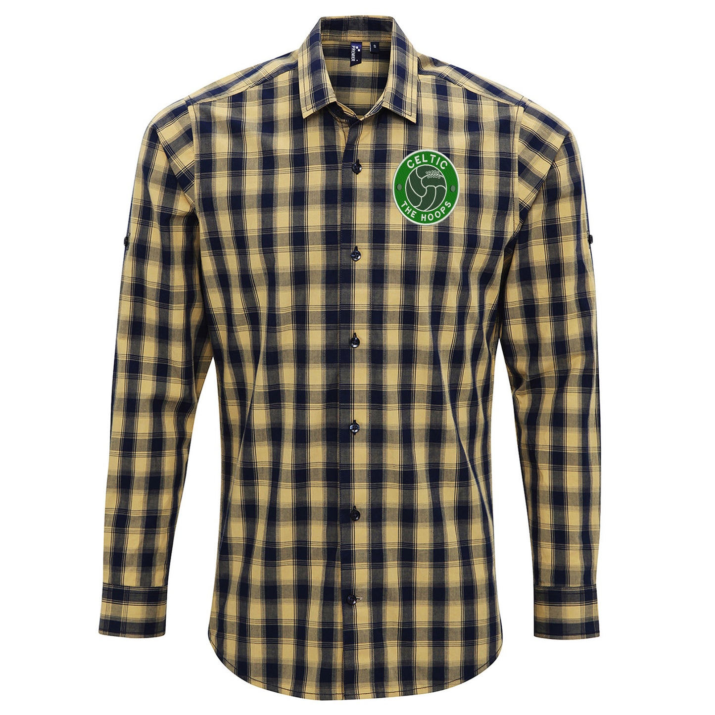 The Hoops Old School Ball Embroidered Long Sleeve Mulligan Check Shirt