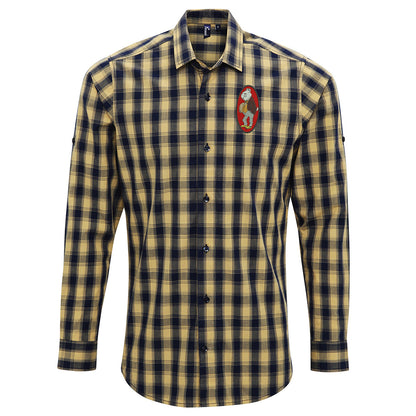 Retro 1933 Barnsley Embroidered Long Sleeve Mulligan Check Shirt