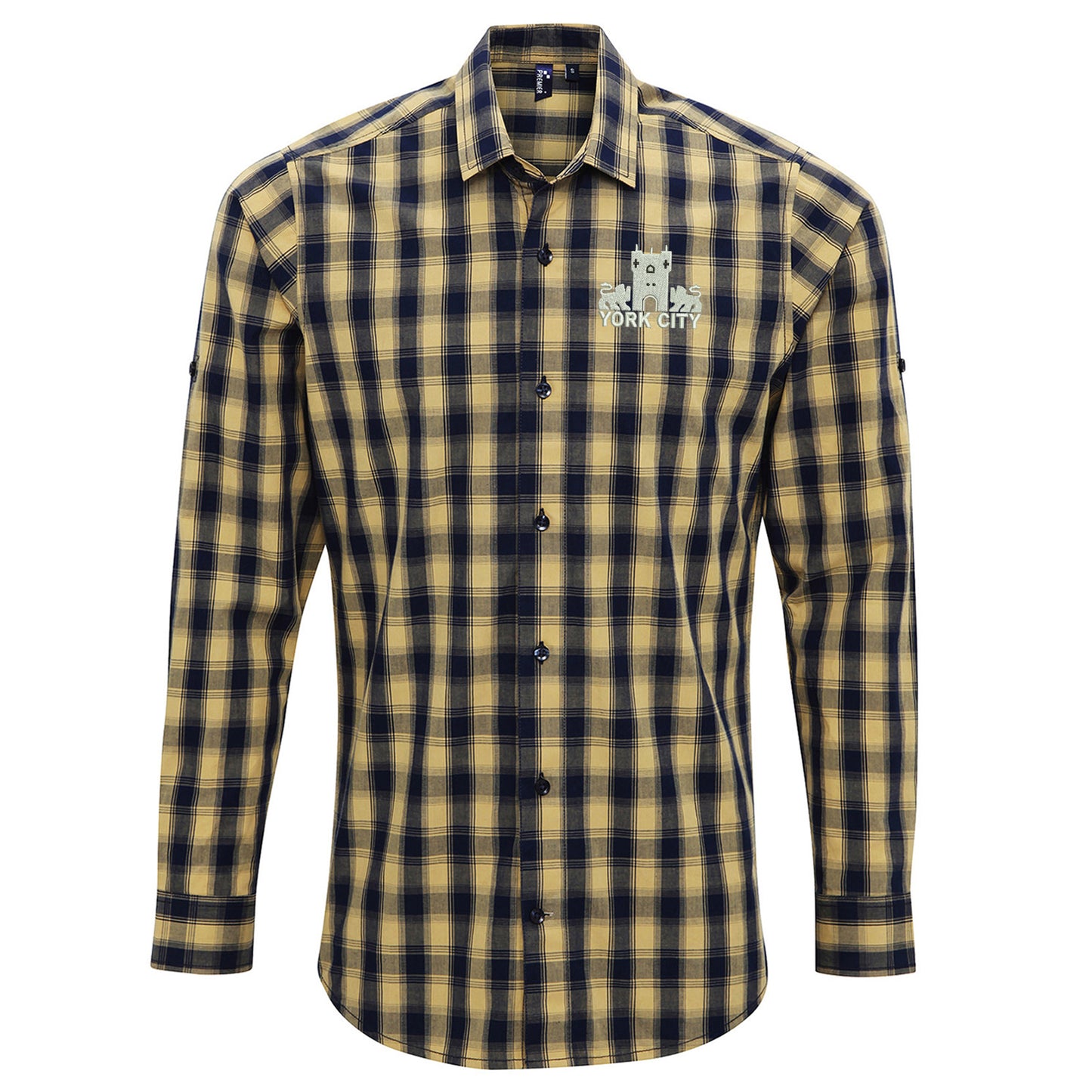 Retro York 1978 Embroidered Long Sleeve Mulligan Check Shirt