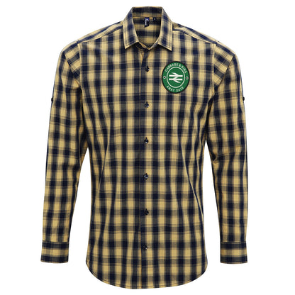 Cabbage & Ribs Away Days Embroidered Long Sleeve Mulligan Check Shirt