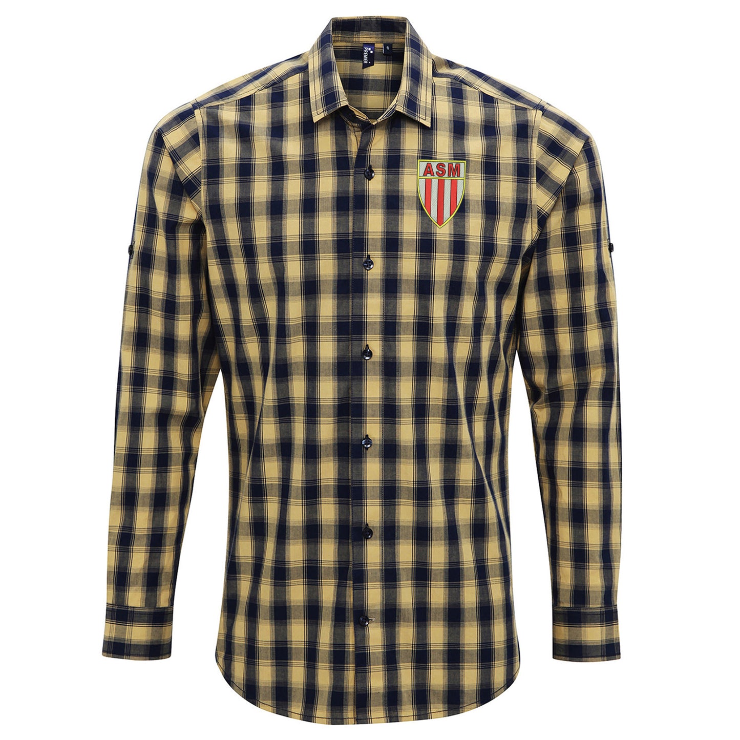 Retro Monaco 1961 Embroidered Long Sleeve Mulligan Check Shirt
