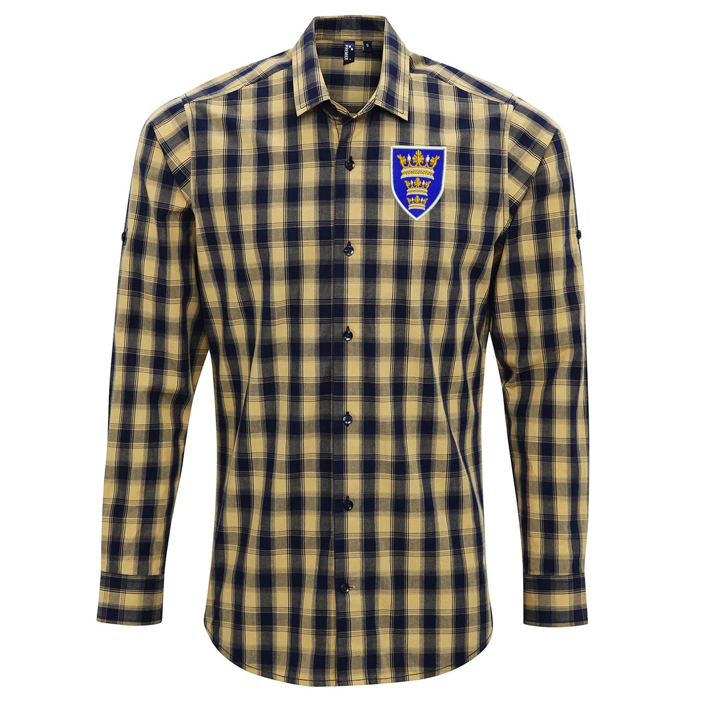 Retro Hull 1935 Embroidered Long Sleeve Mulligan Check Shirt