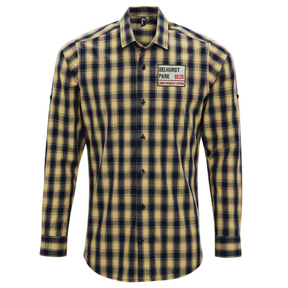 Selhurst Park SE25 Embroidered Long Sleeve Mulligan Check Shirt