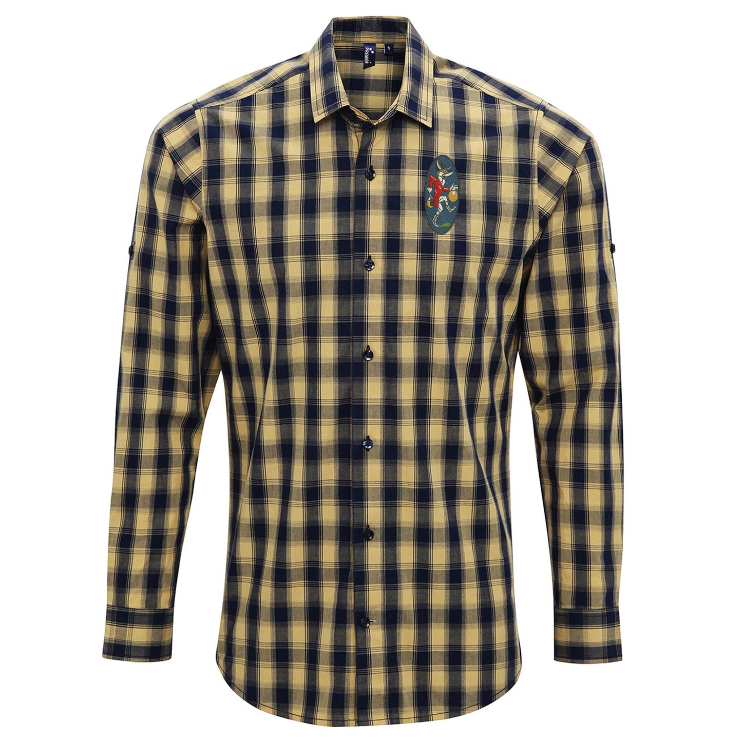 Retro Leicester 1933 Embroidered Long Sleeve Mulligan Check Shirt
