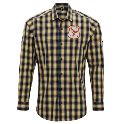 Retro Swindon 1961 Embroidered Long Sleeve Mulligan Check Shirt