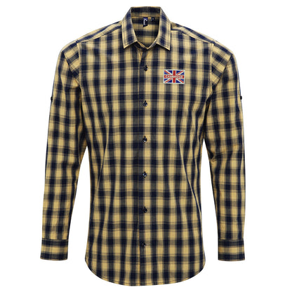 Cambridge Coloured Union Jack Long Sleeve Mulligan Check Shirt