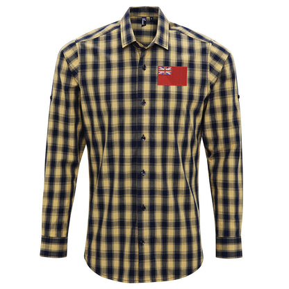 Red Ensign Embroidered Long Sleeve Mulligan Check Shirt