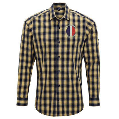 RAF Regiment The Rock Apes TRF Embroidered Long Sleeve Mulligan Check Shirt