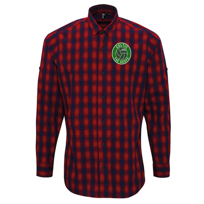 The Hoops Old School Ball Embroidered Long Sleeve Mulligan Check Shirt